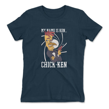 Chicken Spy Womens T-Shirt in Midnight Navy color